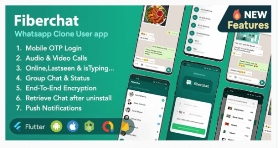 Fiberchat - Whatsapp Clone Full Chat & Call App | Android & iOS Flutter Chat app