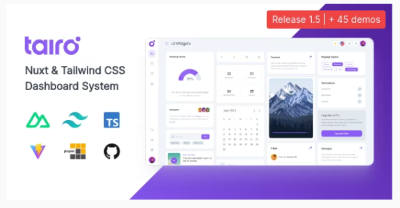Tairo - Multipurpose Nuxt Tailwind CSS Dashboard System