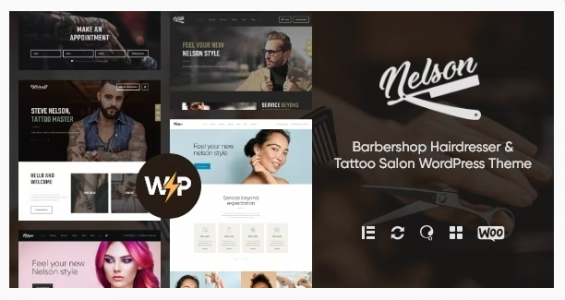 Nelson - Barbershop Hairdresser, Tattoo & Beauty Salon WordPress Theme