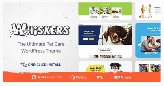 Whiskers - Pet and Vet WordPress Theme